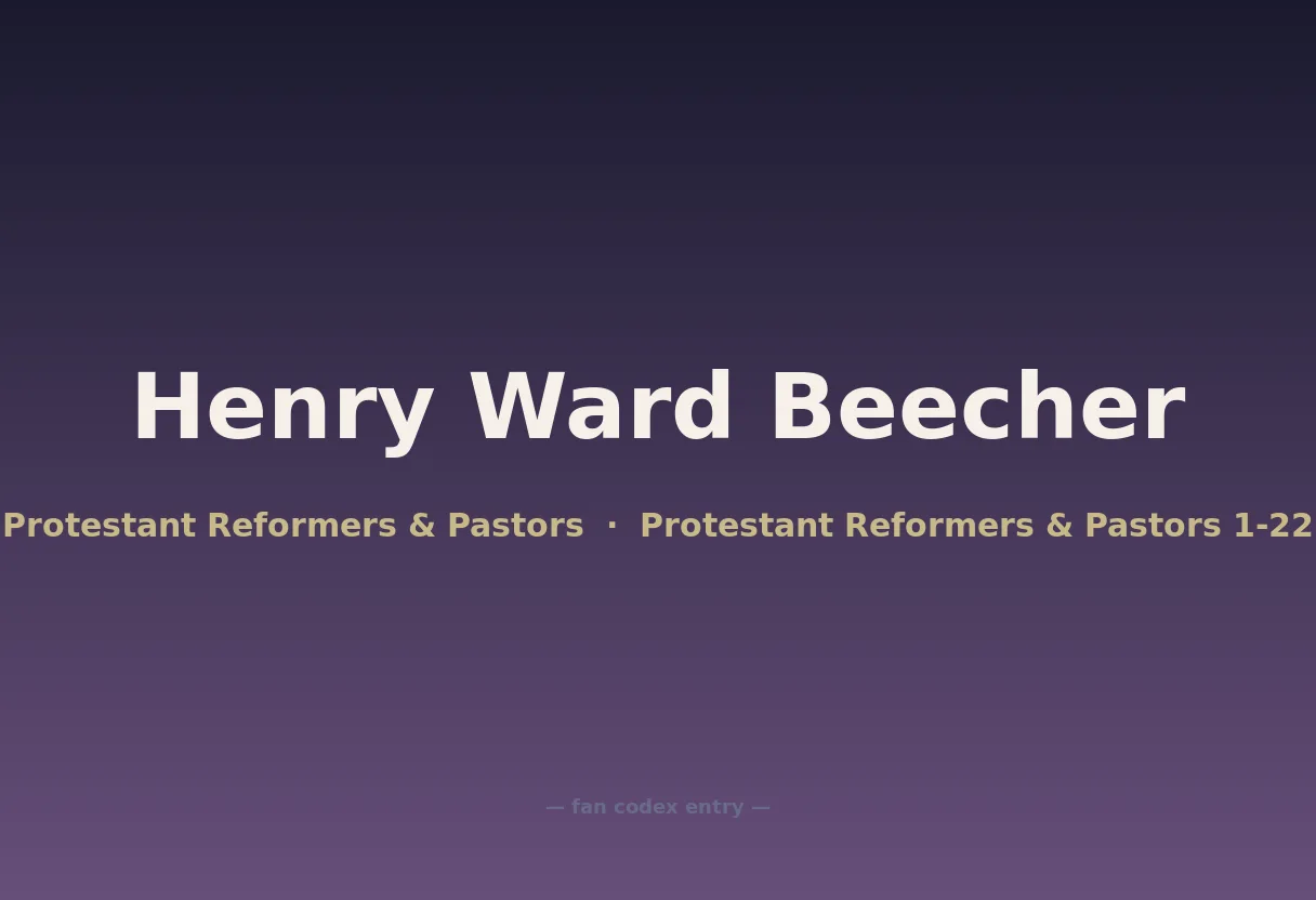 Henry Ward Beecher